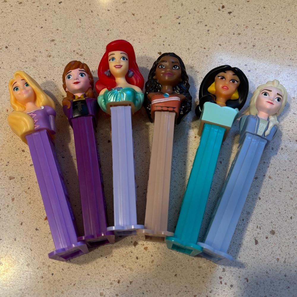6pc Disney Princess Pez Dispenser Collection, collectible